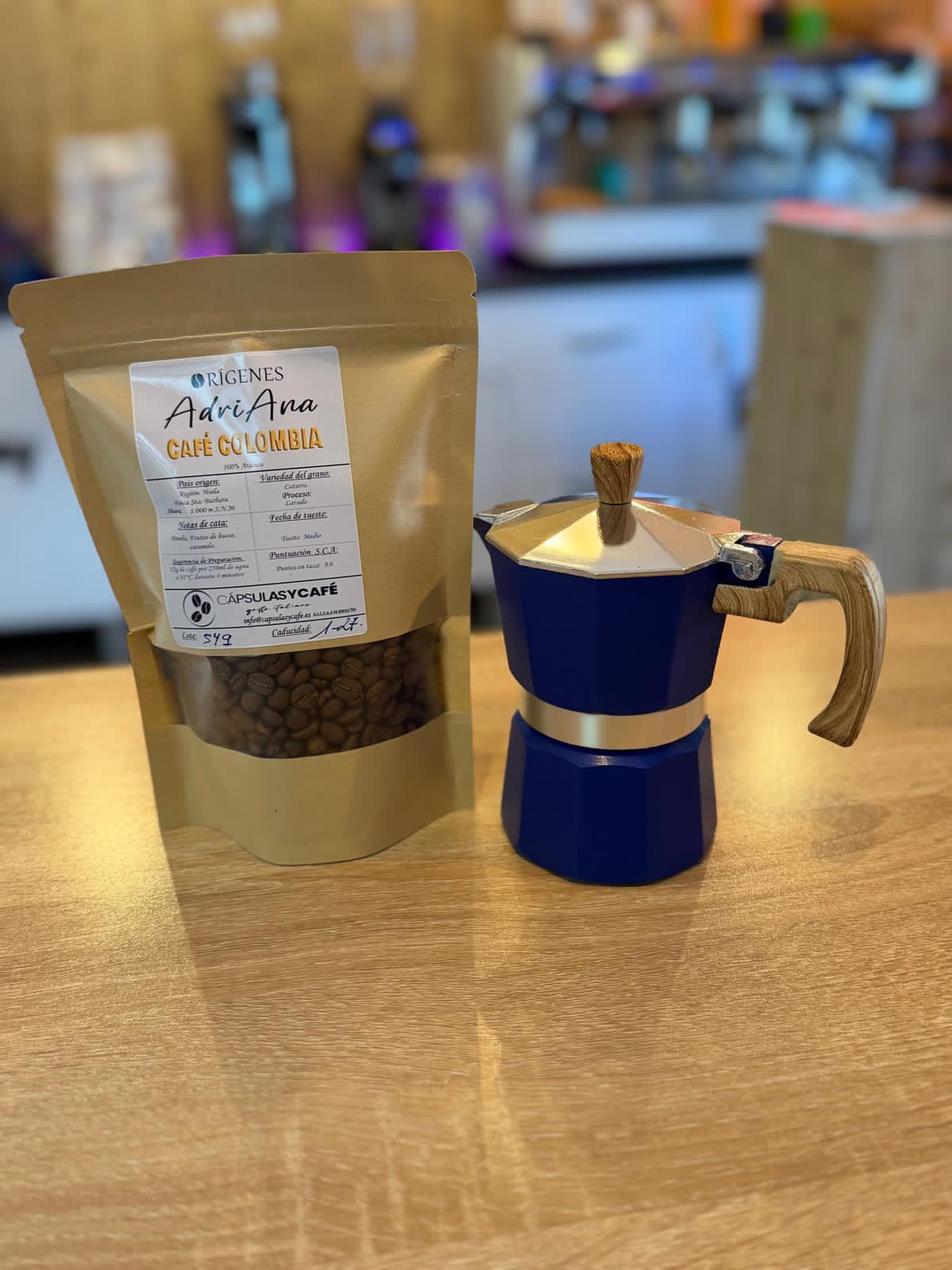 Cafetera Moka AdriAna Azul